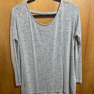 Women's Cherish Ash Gray Active Wear Loose Fit Top